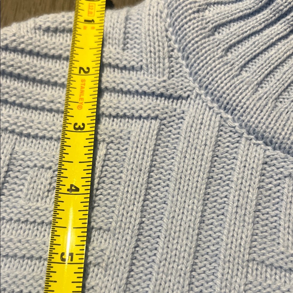 Elegant Sky Blue Turtleneck Sweater - Picture 9 of 10